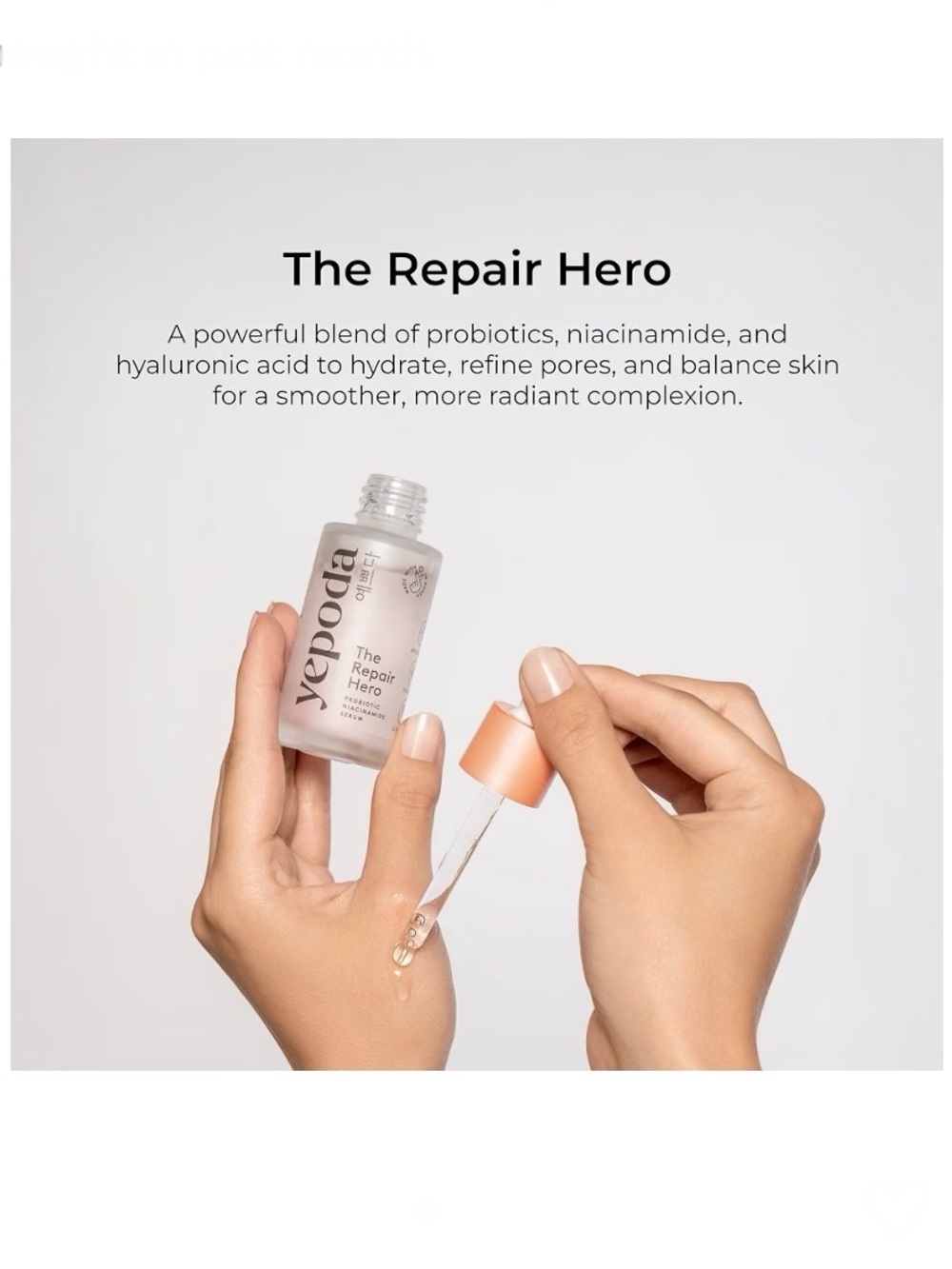 (2 Pack) Yepoda The Hero Repair Probiotic Niacinamide Face Serum 1.01 Fl Oz NEW - Picture 2 of 7
